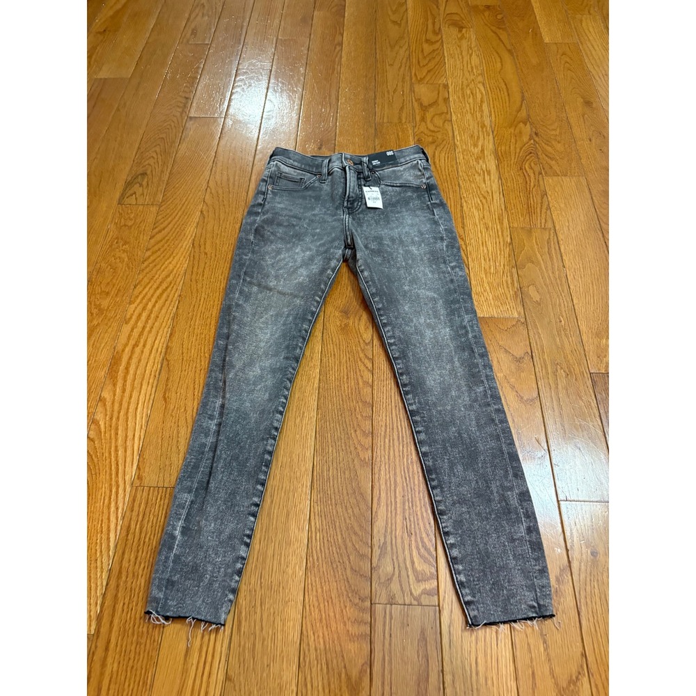 Express 00S Skinny Mid Rise‎ Acid Wash Gray Denim Jeans New With Tags Womens